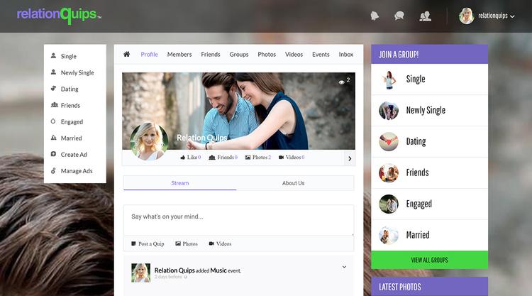 RelationQuips Social Media Website & Mobile App development