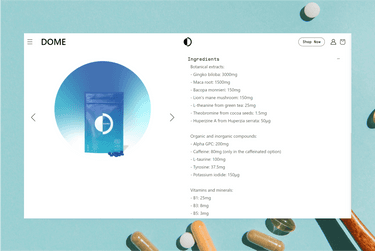 Dome Technologies Nootropics-Explored Ingredients-Health and Wellness eCommerce Store