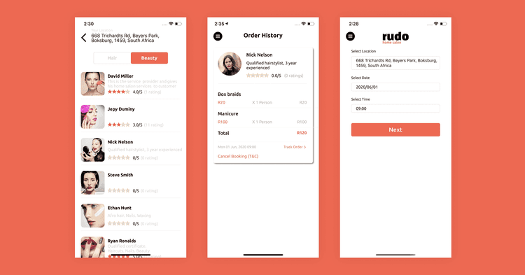 Beauty Care Service Providers - App Development