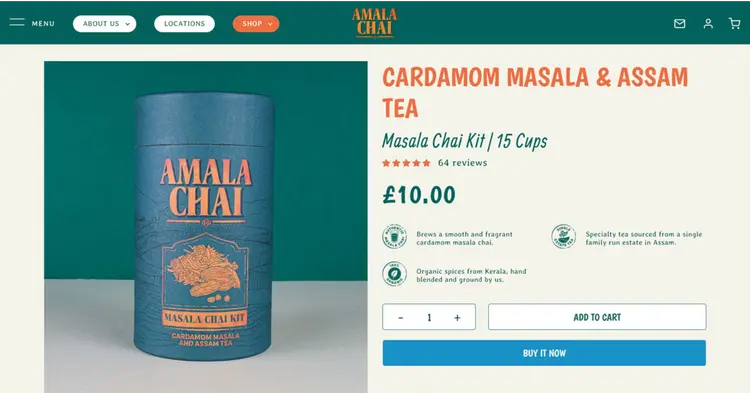 Authentic Masala Chai eCommerce Store UK-Amala Chai