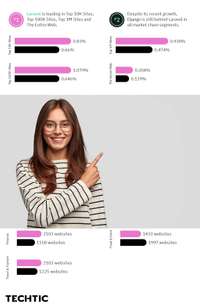 Market Share by Top Websites of Django Laravel