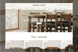 House of Leon-Shopify upgraded with custom themes, apps, checkout, and blogs