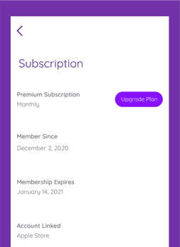Subscription Status - Meditation App Development - The Balm App