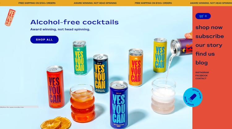 Yes you can drink - Shopify ecommerce store development