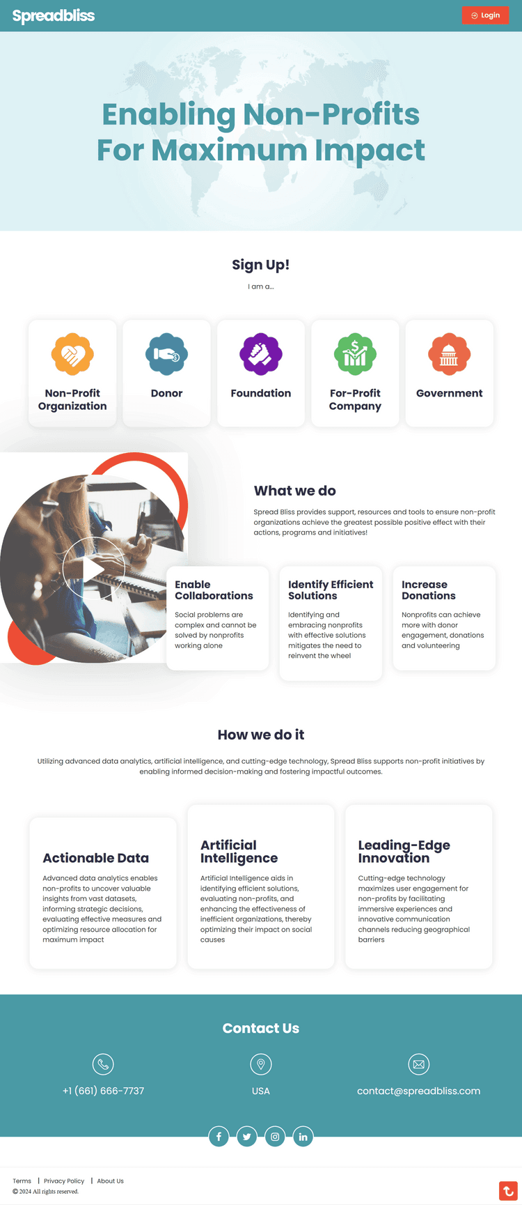 Spredbliss - Scalable Non-Profit Search Platform