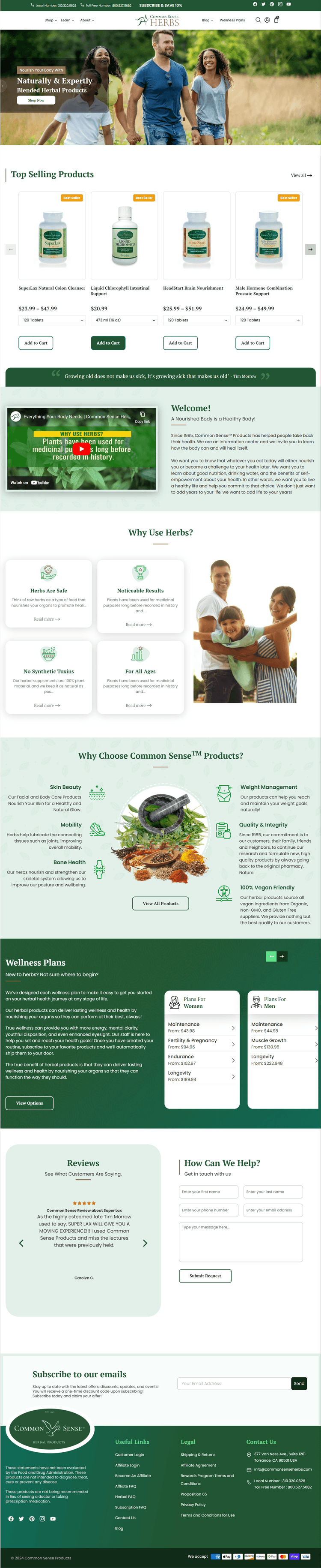 Common Sense Herb - Shopify Development