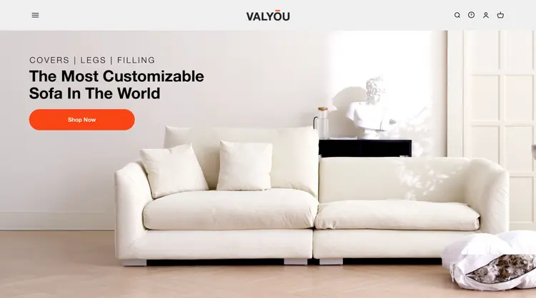 Shopify Furniture Store VALYOU Furniture